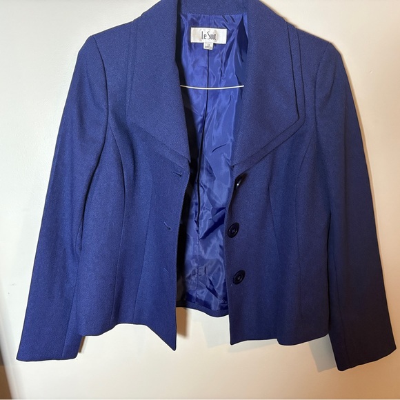 Le Suit Women's Navy Blazer - Picture 6 of 10